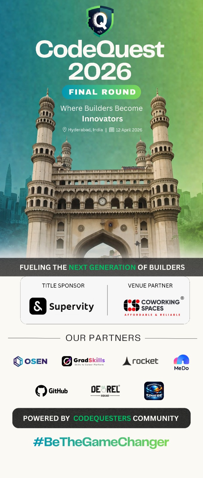 CodeQuest 2026 event poster